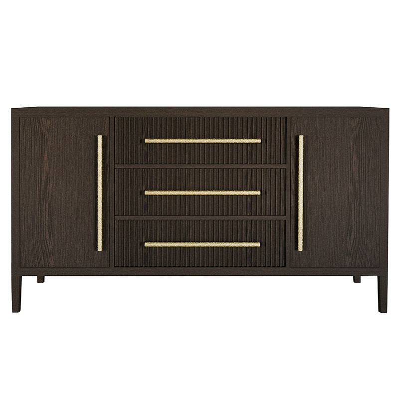 Буфет Primo с тремя ящиками и двумя фасадами Темный орех Орех Золотой в Кирове | Loft Concept 