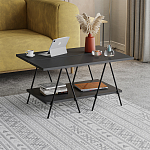 Стол журнальный с прямоугольной столешницей и полкой цвета антрацит ESSEL ANTHRACITE варинант исполнения - 2 | Loft Concept в Кирове