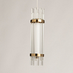 Подвесной светильник с цилиндрическим плафоном из прозрачных стеклянных трубок Nembus варинант исполнения - 3 | Loft Concept в Кирове