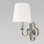 Бра с белым текстильным абажуром и фигурным основанием с зеркальной вставкой Vitorino варинант исполнения - 20 | Loft Concept в Кирове