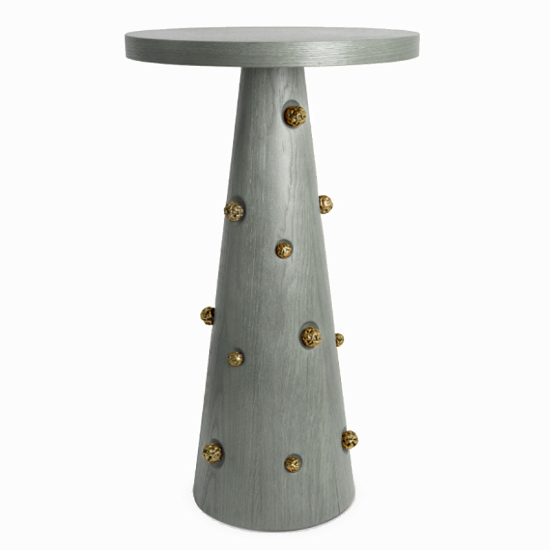 Приставной столик Okinawa Taupe Side table Серый Золотой в Кирове | Loft Concept 