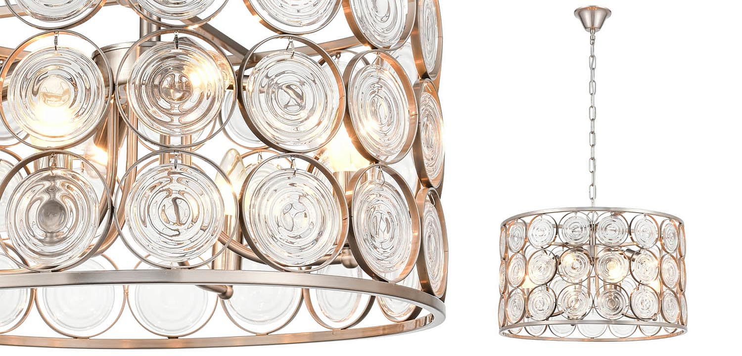 Люстра Edalina Chandelier nickel satin 50 Люстра Edalina Chandelier nickel satin 50 - Loft-Concept в Кирове