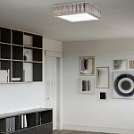 Потолочный светильник квадратный с гофрированным абажуром цвета графит Millennium варинант исполнения - 3 | Loft Concept в Кирове