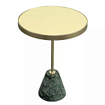 Кофейный столик с круглой зеркальной столешницей и мраморным основанием Stable Base варинант исполнения - 1 | Loft Concept в Кирове