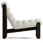 Кресло с деревянным каркасом и обивкой из белой ткани букле Medieval Furniture варинант исполнения - 4 | Loft Concept в Кирове