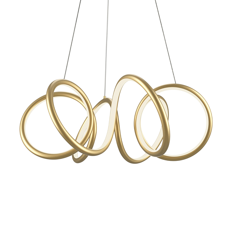 Люстра подвесная Curve 3000-4000К Черный Латунь в Кирове | Loft Concept 