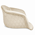 Барный стул со спинкой и подлокотниками на 4-х деревянных ножках Кремовый Велюр Ava Charm варинант исполнения - 3 | Loft Concept в Кирове