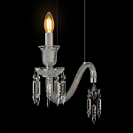 Подвесной светильник стеклянный в виде канделябра Curved Glass Chandelier варинант исполнения - 6 | Loft Concept в Кирове