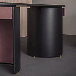 Дизайнерский письменный стол овальной формы с 2-мя выдвижными ящиками по бокам Parsec варинант исполнения - 2 | Loft Concept в Кирове