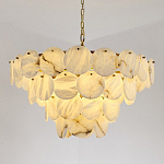 Люстра подвесная четырехъярусная с подвесками в форме дисков Cryptocrystalline Stone варинант исполнения - 6 | Loft Concept в Кирове