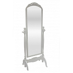 Зеркало напольное белое из массива бука с легкими потертостями White Provence варинант исполнения - 1 | Loft Concept в Кирове