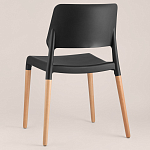 Пластиковый стул на ножках из массива бука Ferret Black 4 шт варинант исполнения - 5 | Loft Concept в Кирове