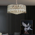 Люстра круглая с хрустальными подвесками на золотистом каркасе Roul Crystal Light варинант исполнения - 12 | Loft Concept в Кирове