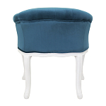 Кресло низкое в стиле прованс Louis French Armchair white and blue velour варинант исполнения - 2 | Loft Concept в Кирове