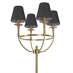 Торшер с металлическим основанием бронзового цвета с черными конусовидными абажурами Dignity варинант исполнения - 3 | Loft Concept в Кирове