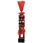 Деревянная декоративная статуэтка Asmat Red Straw Headdress Statuette Red варинант исполнения - 1 | Loft Concept в Кирове