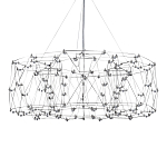 Люстра с тонкой металлической конструкцией цвета хром Quasar варинант исполнения - 2 | Loft Concept в Кирове