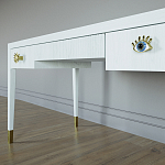 Письменный стол Elsa Dreams White Шпон дерево с двумя ящиками варинант исполнения - 4 | Loft Concept в Кирове