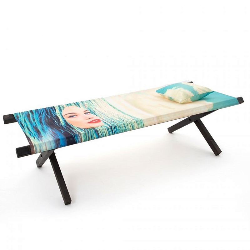 Шезлонг Seletti Poolbed Seagirl Черный Голубой Шезлонг Seletti Poolbed Seagirl Черный Голубой в Кирове | Loft Concept