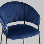 Стул в велюре синего цвета Horizon варинант исполнения - 7 | Loft Concept в Кирове