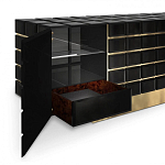 Дизайнерский комод в сочетании черного и золотого цвета Nubian варинант исполнения - 2 | Loft Concept в Кирове