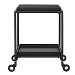 Тумба чёрная на колёсах Cabinet on Wheels варинант исполнения - 1 | Loft Concept в Кирове