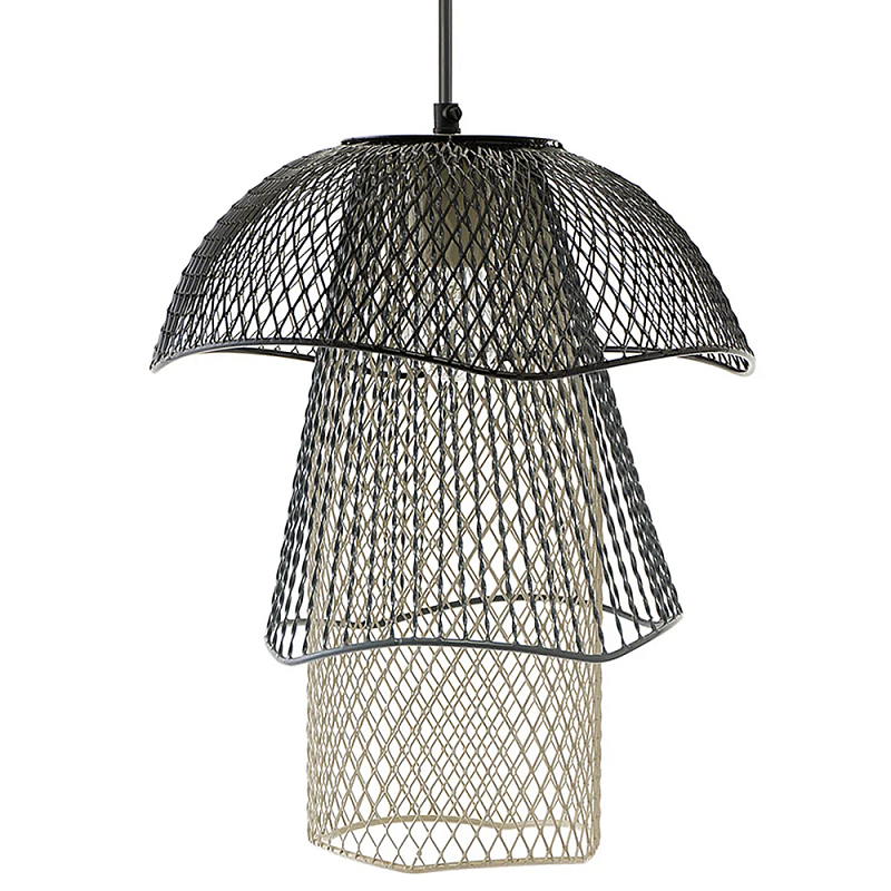 Подвесной светильник Black Grey Mesh Tube Lampshade Hanging Lamp Черный Серый Бежевый Подвесной светильник Black Grey Mesh Tube Lampshade Hanging Lamp Черный Серый Бежевый в Кирове | Loft Concept
