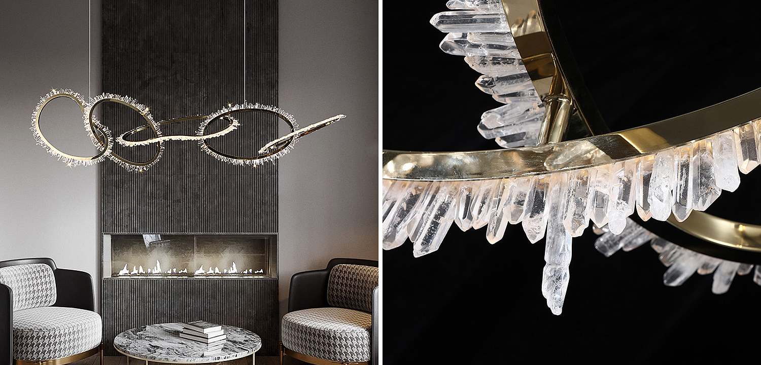 Люстра Chain Quartz Rings Crystal Chandelier Люстра Chain Quartz Rings Crystal Chandelier - Loft-Concept в Кирове