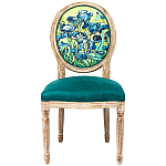 Стул из натурального бука зелёный с цветочным принтом Impressionism in Color варинант исполнения - 1 | Loft Concept в Кирове