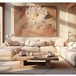 Люстра с многослойными белыми и прозрачными подвесками Character Chandelier варинант исполнения - 3 | Loft Concept в Кирове