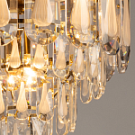 Люстра многоярусная с овальными прозрачными подвесками 36 см Harmonica варинант исполнения - 5 | Loft Concept в Кирове