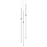 Подвесной светильник с 3-мя вертикальными плафонами и белыми шариками PEARLS Suspension варинант исполнения - 1 | Loft Concept в Кирове