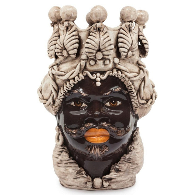 Ваза Vase Moro Man Big Коричневый Бежевый в Кирове | Loft Concept 