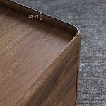 Прикроватный деревянный столик с 2-мя ящиками Moon Walnut Furniture варинант исполнения - 7 | Loft Concept в Кирове