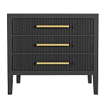 Тумба Primo  с тремя ящиками шпон Черный дуб варинант исполнения - 1 | Loft Concept в Кирове