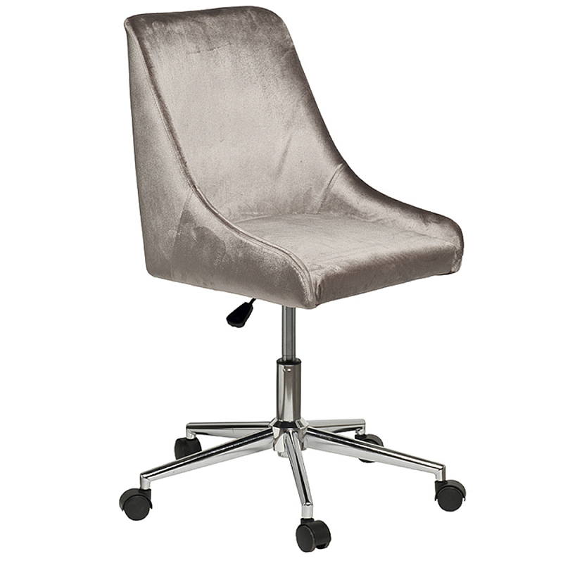 Кресло офисное с обивкой из серого велюра Stylish Velor Office Chair Серый Кресло офисное с обивкой из серого велюра Stylish Velor Office Chair Серый в Кирове | Loft Concept