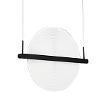 Светодиодный подвесной светильник круглой формы с металлическим черным каркасом Marble Glow варинант исполнения - 3 | Loft Concept в Кирове