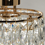 Потолочный светильник круглый с прозрачными подвесками Lunet варинант исполнения - 6 | Loft Concept в Кирове