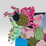 Ковер разноцветный из джинсовой одежды и армейских палаток Upcycling варинант исполнения - 2 | Loft Concept в Кирове