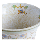 Ваза из фарфора на бронзовом основании Turquoise Blooming Garden варинант исполнения - 3 | Loft Concept в Кирове