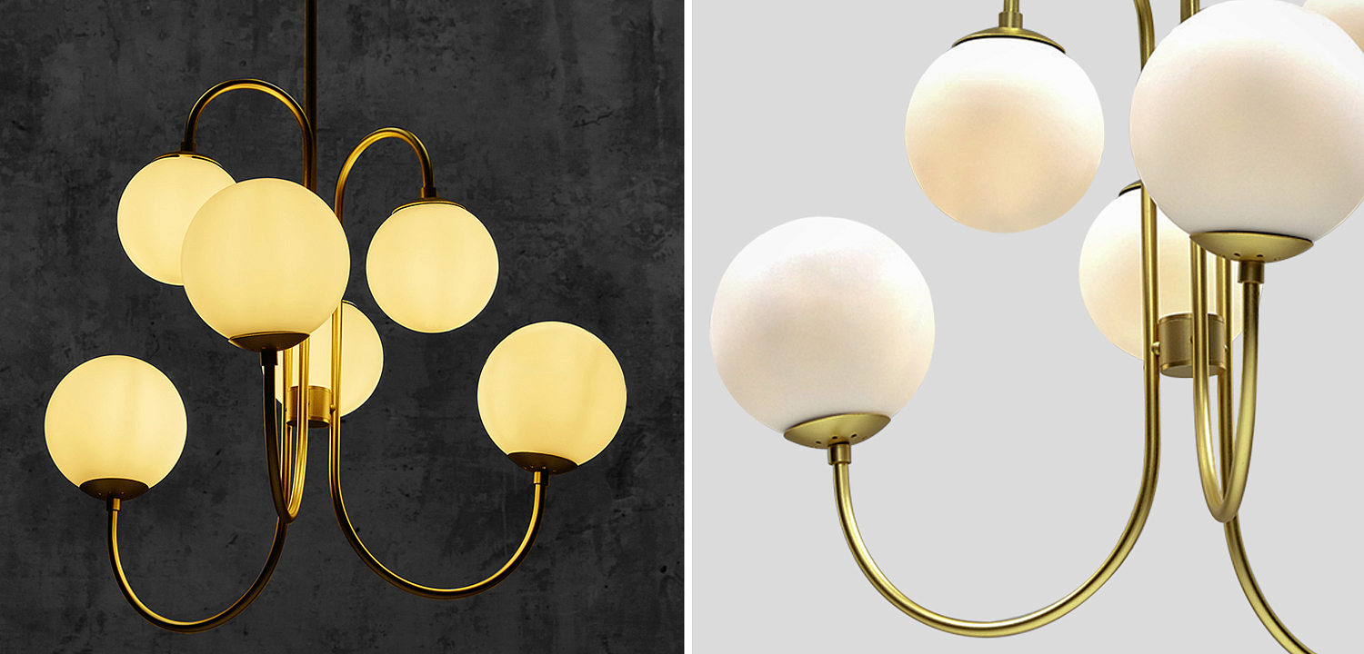 Люстра Gooseneck Pelle Gold Chandelier Люстра Gooseneck Pelle Gold Chandelier - Loft-Concept в Кирове