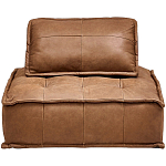 Модульное коричневое кожаное кресло Caron Leather Armchair варинант исполнения - 2 | Loft Concept в Кирове