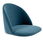 Барный стул вращающийся со спинкой Синий Велюр Vendramin Chair варинант исполнения - 2 | Loft Concept в Кирове