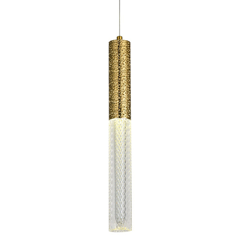 Подвесной светильник латунь Dew Drops Tube Brass Hanging Lamp Прозрачный Латунь Подвесной светильник латунь Dew Drops Tube Brass Hanging Lamp Прозрачный Латунь в Кирове | Loft Concept