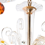 Люстра с 8-ю лампочками и изогнутыми прозрачными элементами из стекла Twisted Glass Candles Chandelier варинант исполнения - 3 | Loft Concept в Кирове