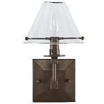 Бра с прозрачным стеклянным абажуром в форме конуса Bartolomeo Bronze варинант исполнения - 3 | Loft Concept в Кирове