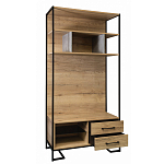 Стеллаж под TV в стиле лофт с открытыми полками и 2-мя ящиками Urban Style Space варинант исполнения - 2 | Loft Concept в Кирове