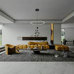 Светодиодная люстра Black LED Circle and Ball Lamp варинант исполнения - 7 | Loft Concept в Кирове