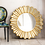 Зеркало круглое с лучами из зеркальных фацетов Golden Facet варинант исполнения - 2 | Loft Concept в Кирове