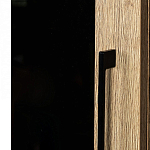 Шкаф-витрина в стиле лофт с чёрной стеклянной дверью Urban Style Space варинант исполнения - 5 | Loft Concept в Кирове